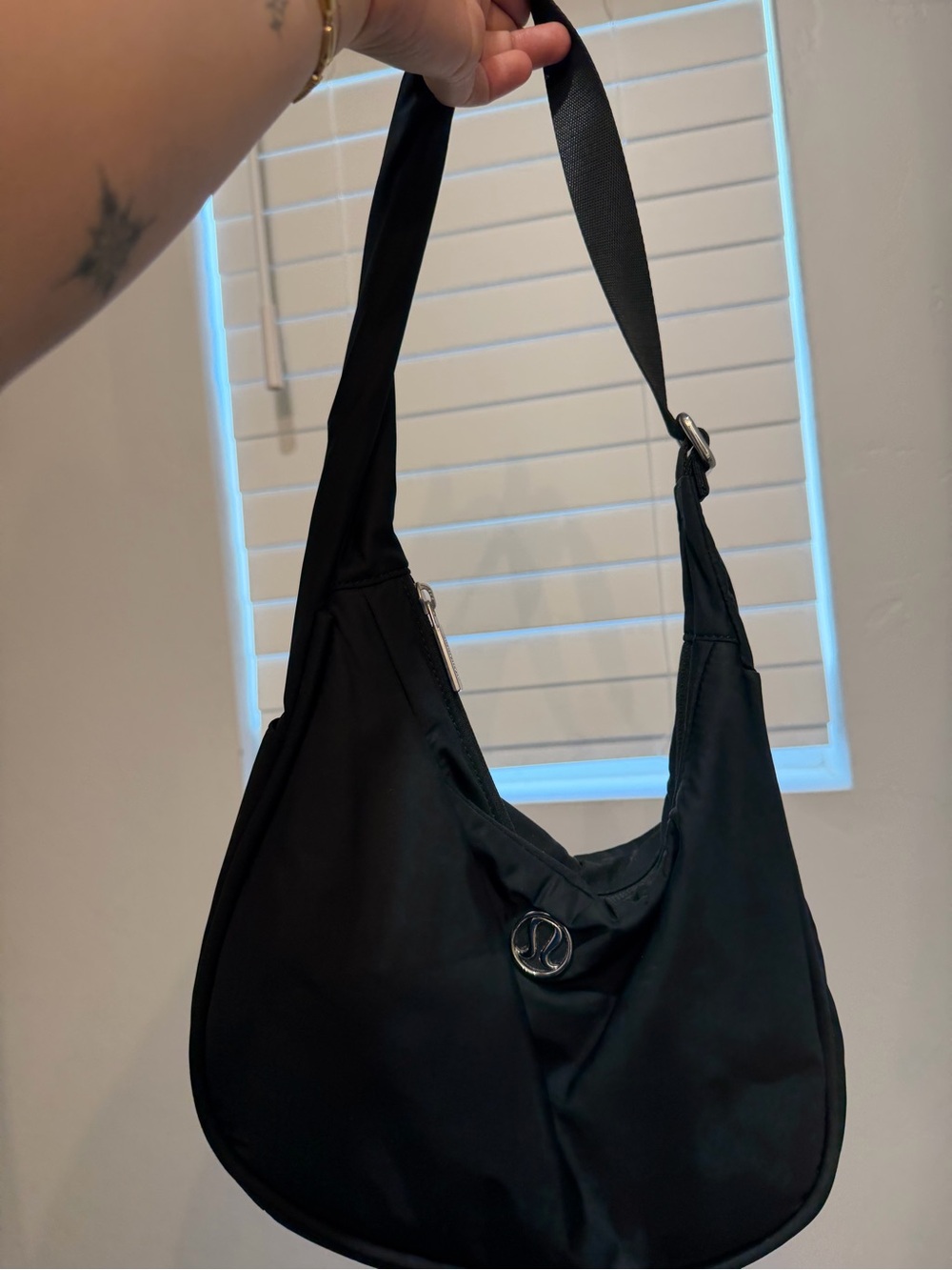 lululemon athletica Black Crescent Hobo Shoulder Bag